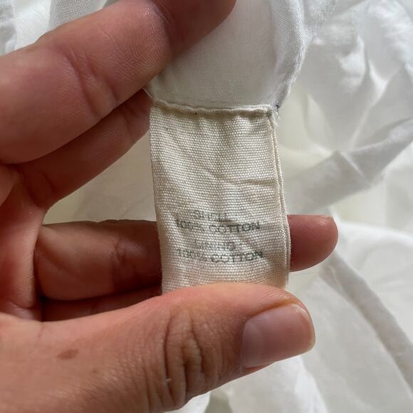 Anthropologie Forever That Girl Medium Tiered Ruched Back Bow Dress White - Picture 8 of 12